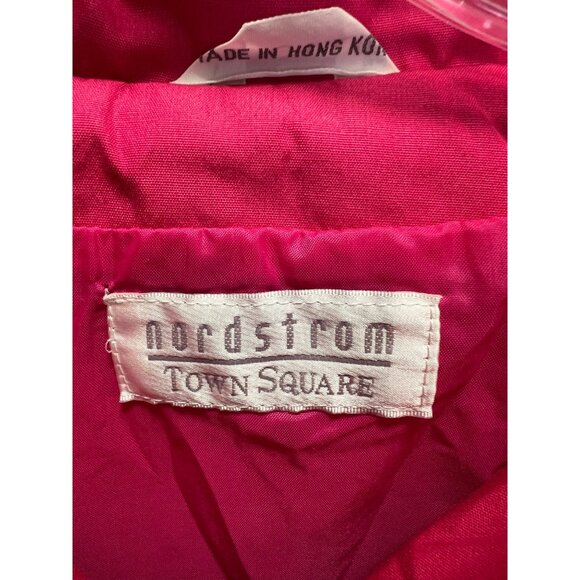 Vintage Nordstrom Town Square Womens Fuchsia Windbreaker Jacket With Zip Front & - Picture 2 of 7
